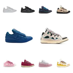 Padded skate trainers in cobalt blue, cream, pink, burgundy and mustard