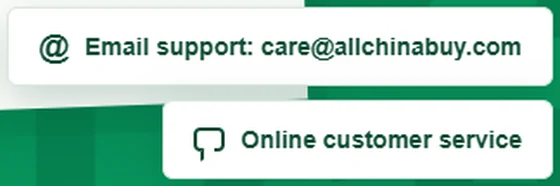 Two buttons from the notice page: email support and online customer service
